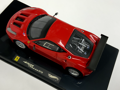 1/43 Hot Wheels Elite Ferrari 458 Italia GT2 Rosso Corsa Red X2861