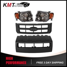 Front Grille Lower Bumper Trim Molding With Headlights For 2008-12 Ford Escape Front Grille Lower Bumper Trim Molding With Headlights For 2008-12 Ford Escape