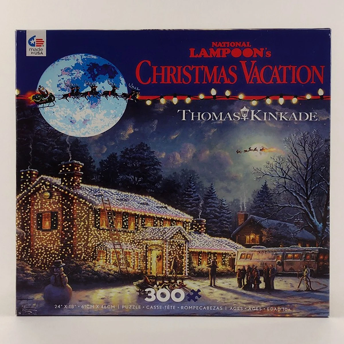 National Lampoon s Christmas Vacation Puzzle Thomas Kinkade 300 Piece COMPLETE