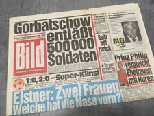 Bildzeitung 8.12.1988 December 08.12.1988 gift 30. 31. 32. 33rd Birthday 