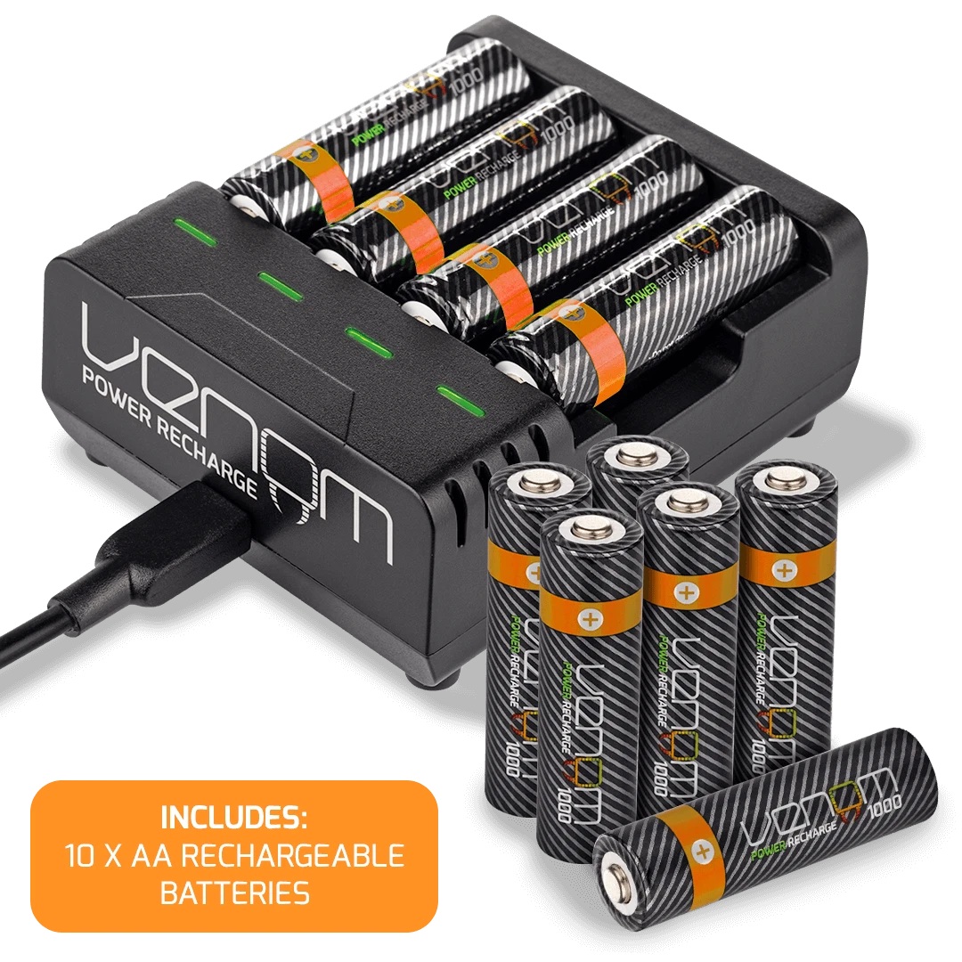 Venom Intelligent Charging Station plus 10 x AA 1000mAh