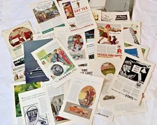 Lot 51 Advertising Full Page Print Ads 1930's - 1970s Cars Gasoline Texaco Ford