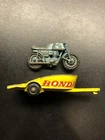 Vintage Matchbox Series No. 38 Honda Motorcycle & Trailer Lesney Made in England
