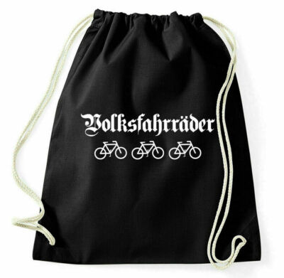 Volksfahrräder Turnbeutel Fahrrad Sportbeutel Refugees Gegen Nazis Rassismus