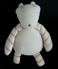 Z7. DOUDOU MUSICAL MOULIN ROTY RENARD KOKO LA LUNE BLANC QUEUE VERT 19cm TBE