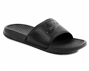 nike benassi jdi sliders in black