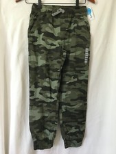Carter's Boys Cozy Lined Pull-On Poplin Play Jogger Pants Camo Size 5,10 New