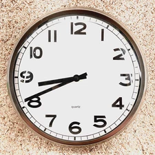 IKEA of Sweden PUGG Wall Clock Chrome Steel Glass 12½" 21603 TESTED