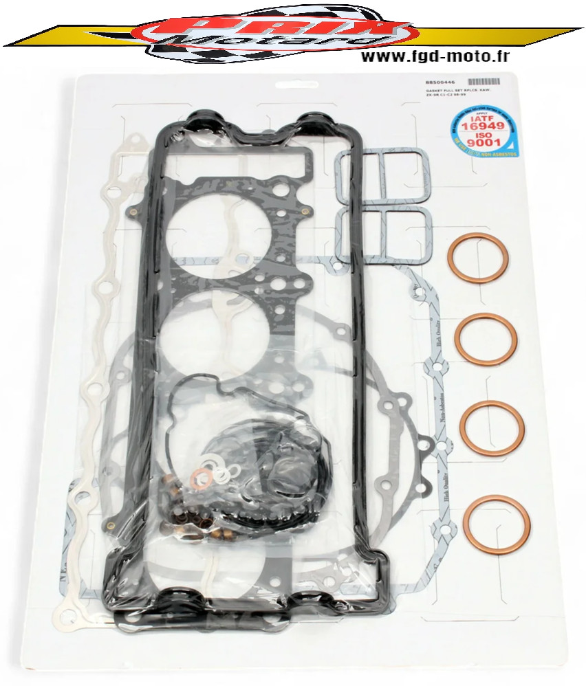 Pochette joints moteur Kawasaki ZX9R 1998 1999 idéale pour la réfection et l'entretien hivernal