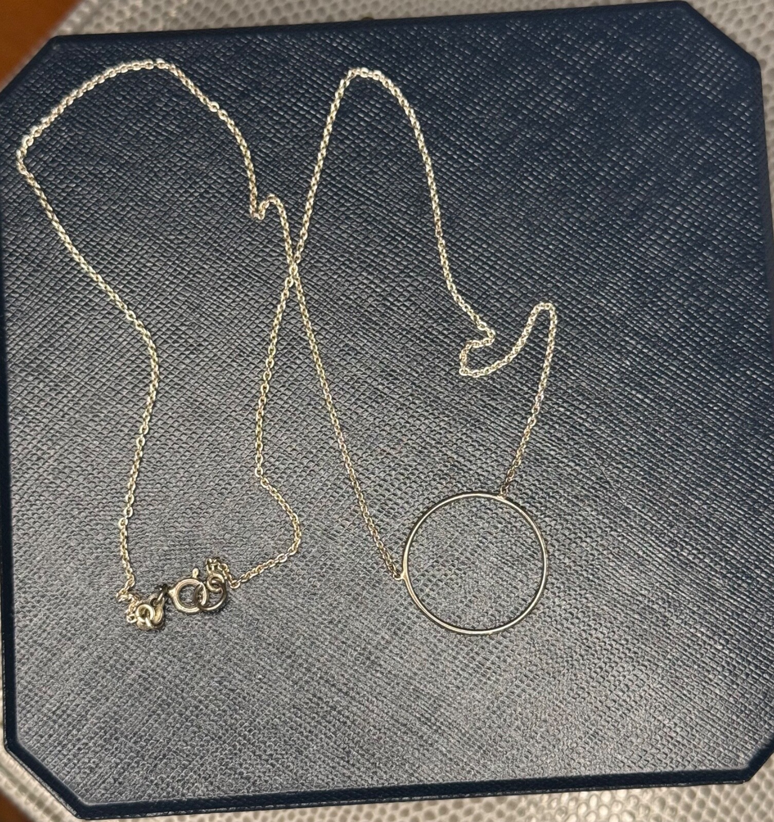 Solid .925 Sterling Open Circle or Eternity Neckl… - image 9