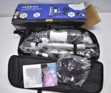 Hexeum Telescope For Kids Adults 70m Aperture 500mm AZ Mount White w Carry Bag