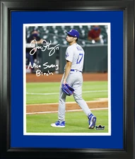 Framed Joe Kelly "Nice Swing" Dodgers Facsimile Engraved Auto 12"x15" Photo