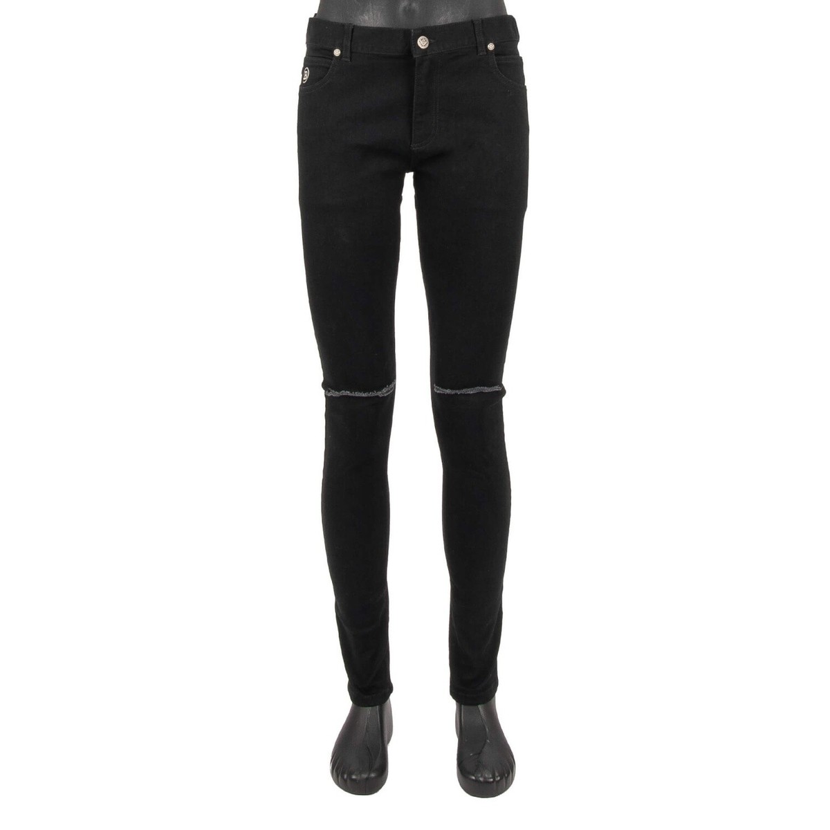 BALMAIN ripped corduroy trousers 30 ブラック BALMAIN ripped corduroy trousers 30 ブラック
