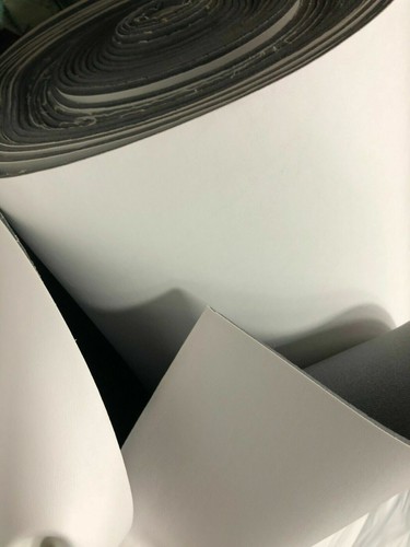 WHITE 4MM FOAM BACKED LEATHERETTE FABRIC Fire Retardant Upholstery Benches - Picture 2 of 8