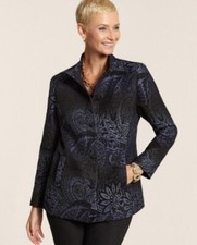 NWT Chicos Muse Artisan Topper Coat Jacket SIZE 1 8/10/Medium