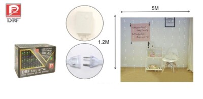 Weihnachtsbeleuchtung Lichtervorhang Regen 380 Led 5mtx120cm kaltweiß 61359 sus