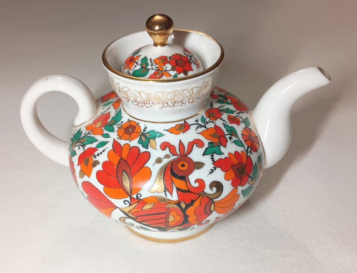 Imperial Russian Lomonosov Porcelain Aleksey Vorobyevsky Teapot St