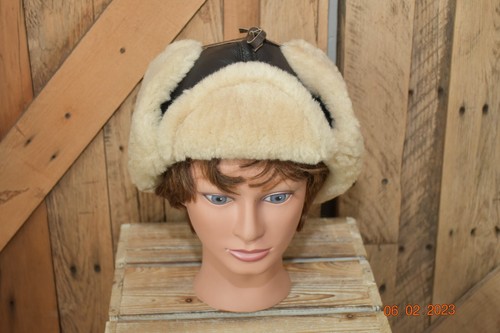 SOMBRERO DE INVIERNO DE PIEL DE OVEJA REAL HECHO A MANO PIEL DE OVEJA CUERO TRAMPERO - Imagen 29 de 33