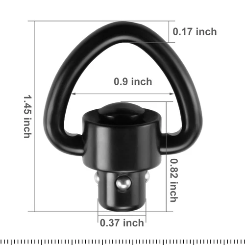 2 PCS D-Loop Quick Detach Set 1" Heavy Duty QD Sling Swivels with Push Button - Picture 11 of 13