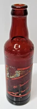 Vintage Amber Junior Size Root Beer Chicago Advertising Bottle Embossed #BL-16