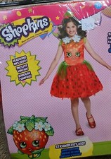 Shopkins Strawberry Kiss Halloween Costume Brand NEW Party Dress Sz 7-8