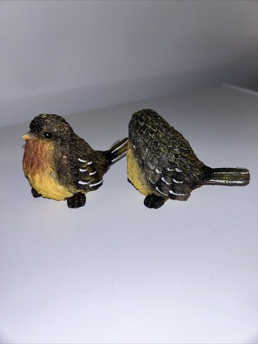 Pair Of Birds, Black/ Brown/ Yellow Resin. Nice Detailing Realistic - Bild 3 von 10