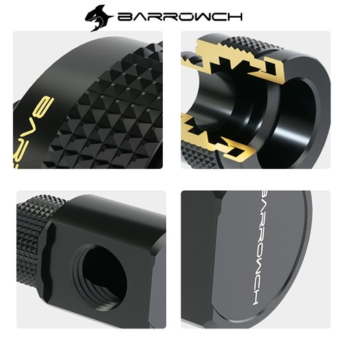 Barrowch G1/4" 90°Rotary Male to Famale Fitting Multi-Link Adapter Connector - Afbeelding 9 van 16