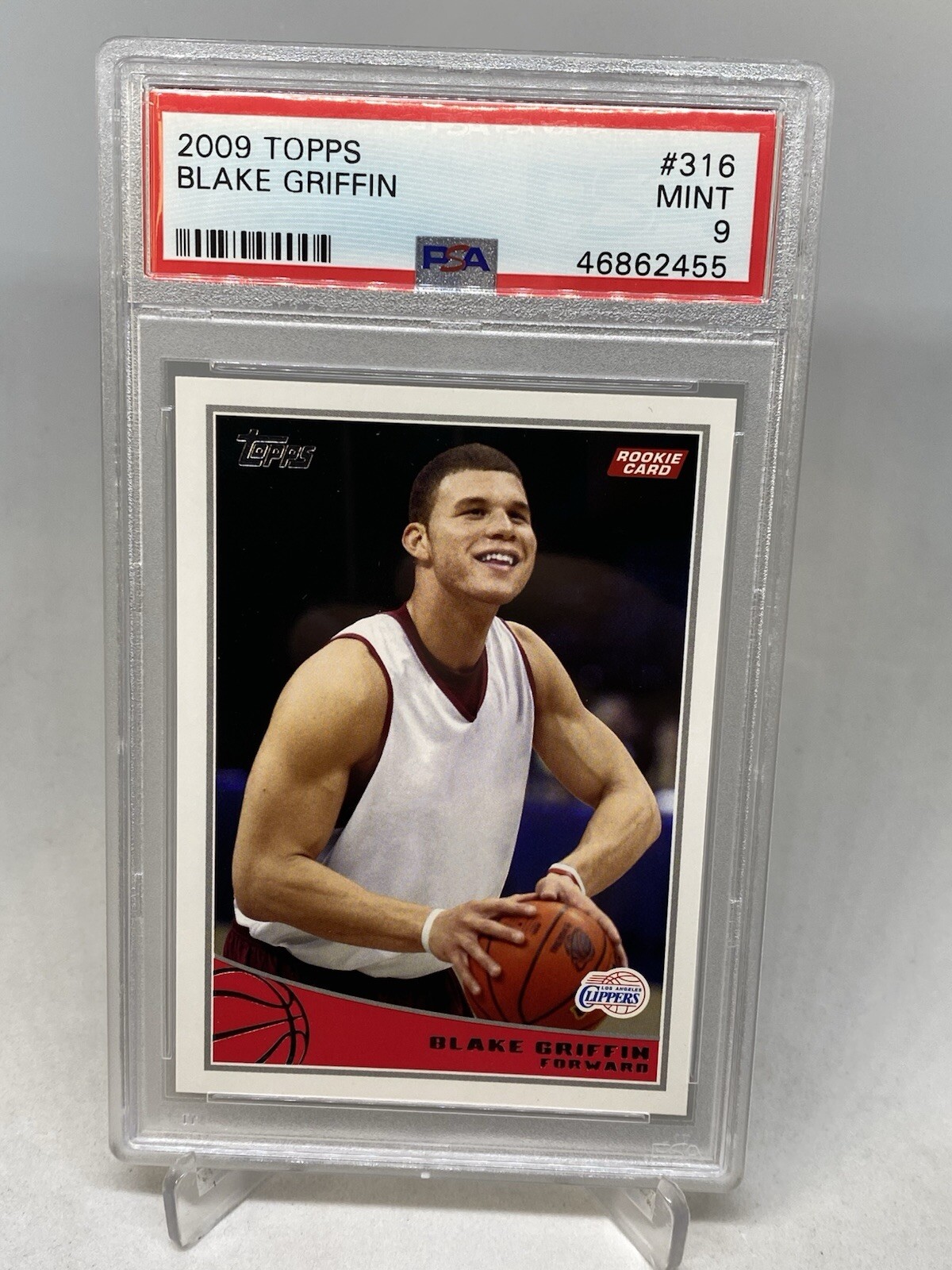 2009 Topps #316 Blake Griffin RC Rookie PSA 9 Mint Brooklyn Nets LOW POP