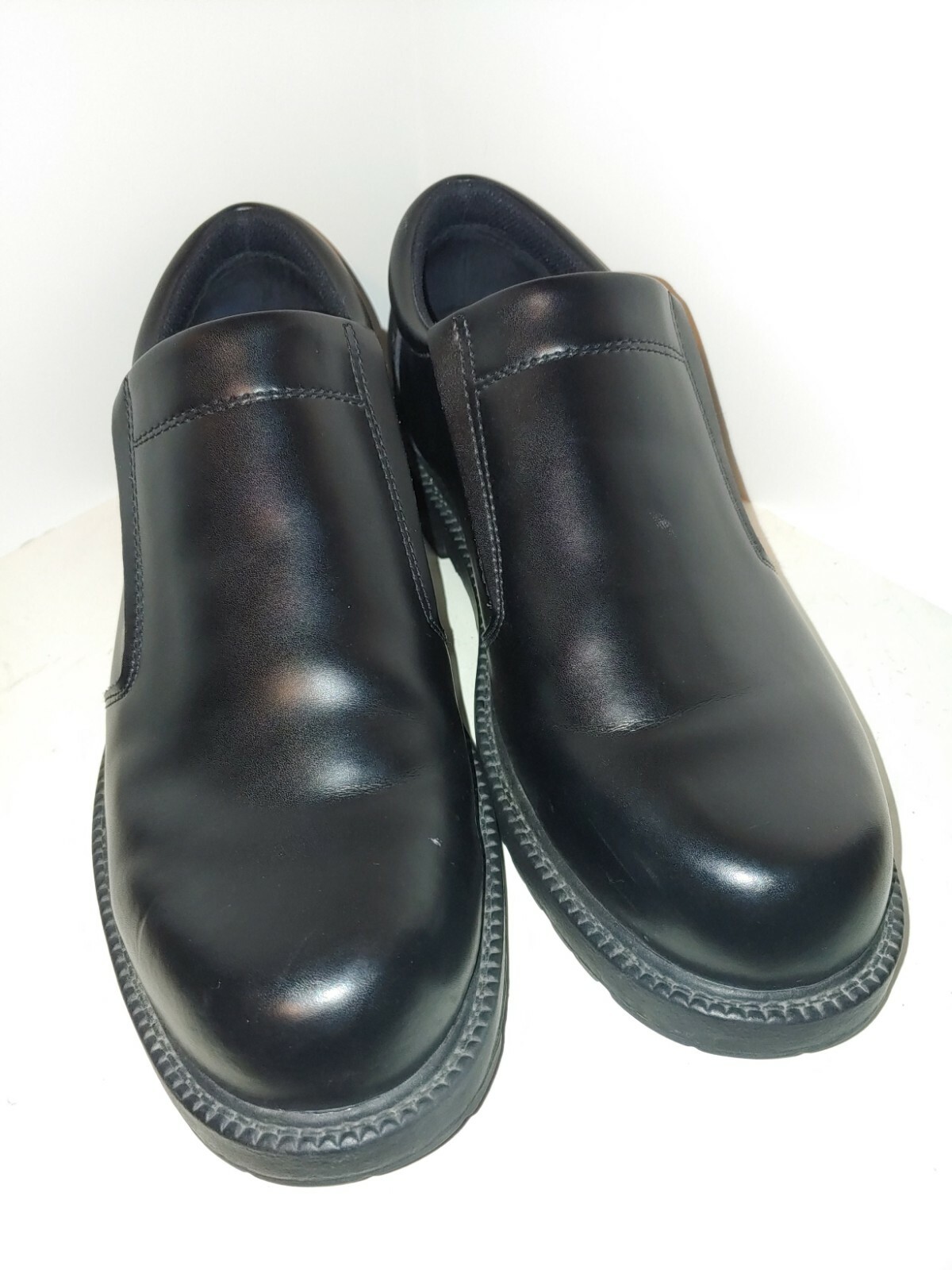 skechers leather slip on shoes