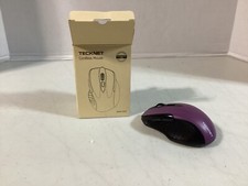 Tecknet Cordless Optical Mouse w/ Dongle M003 Wireless Purple Tested Working