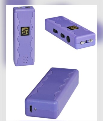 3 N 1 WOMEN Self Defense 4 '' STUN GUN Rechargeable LED FLASHLIGHT PERSONAL ALARM