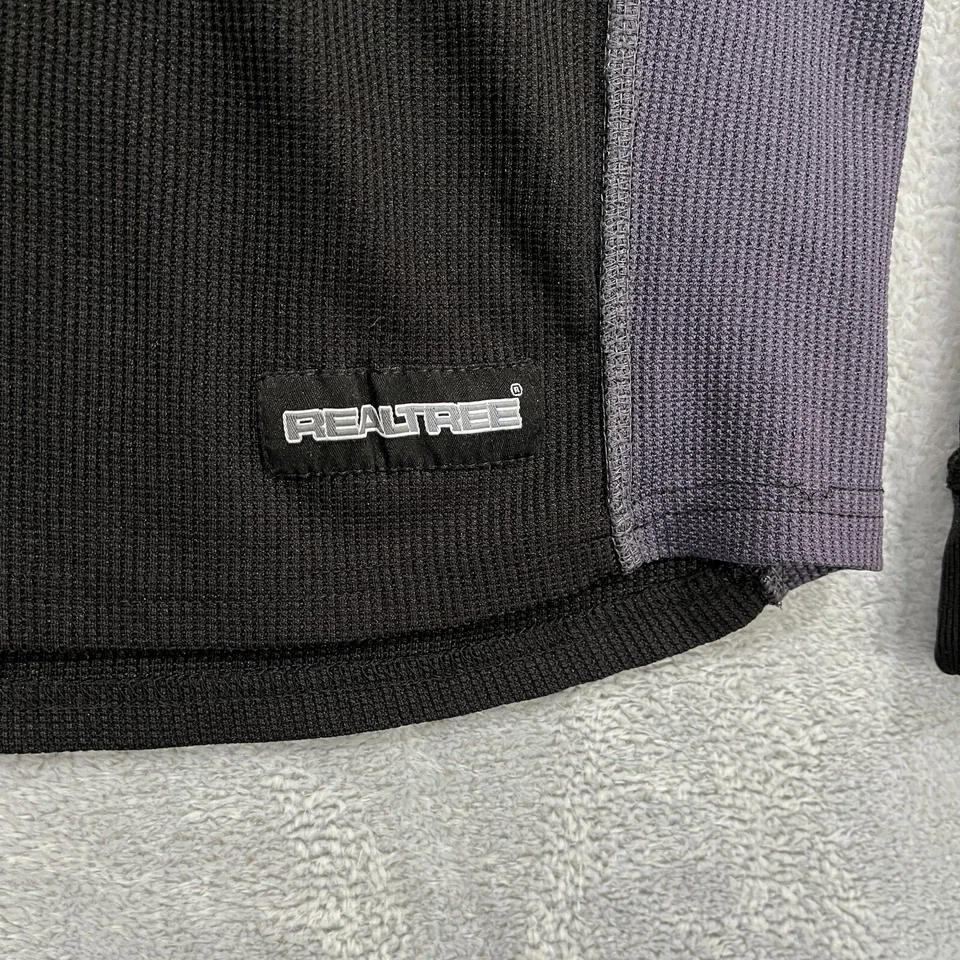 Мужская большая серая черная камуфляжная рубашка с длинным рукавом Real Tree Top для охоты в лесу - Изображение 3 из 4