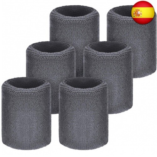 WILLBOND Paquete de 6 muñequeras absorbentes para Tenis, fútbol, Baloncesto, C