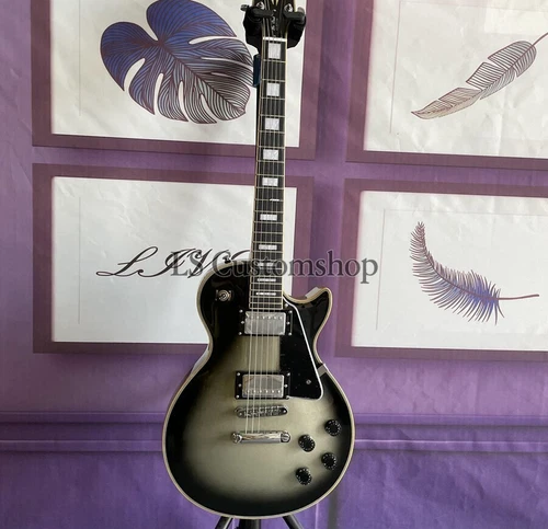 Custom lp Silver Burst Adam Jones Electric Guitar Fret Binding Mahogany Body