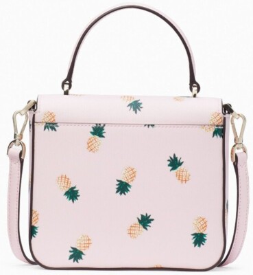 Kate Spade Staci Square Pineapple Crossbody Pink Saffiano K7629