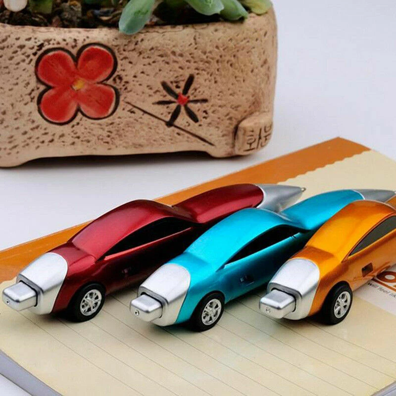personality 5Pcs/set Funny Novelty Design Racing Car Shaped Ballpoint Pen Office - Image 3 of 4