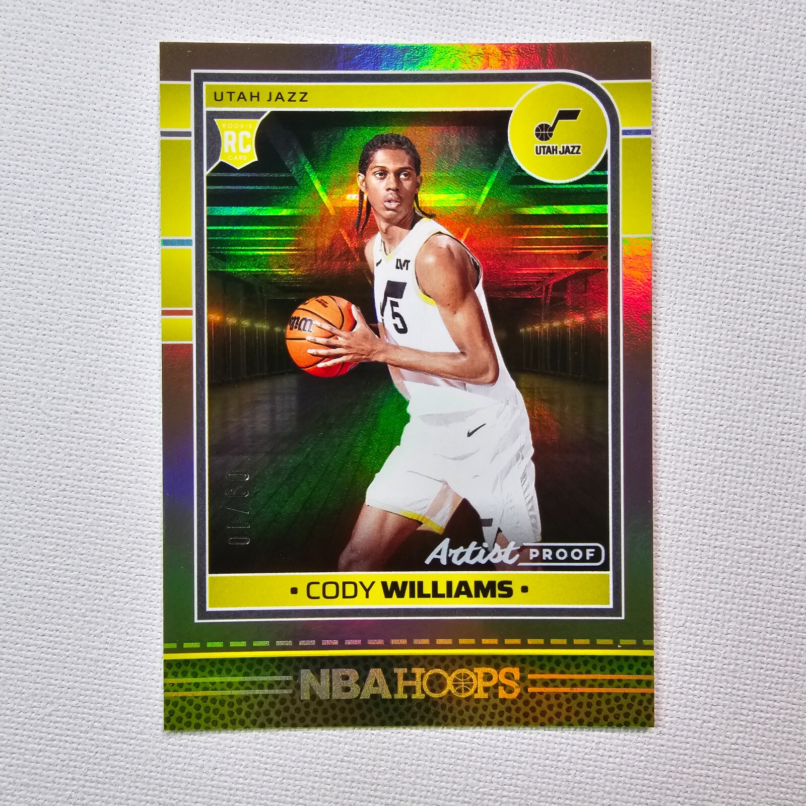 2024-25 Panini Hoops #240 Cody Williams Artist Proof Gold Rookie RC 09/10 9F