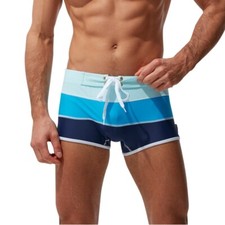 New Patchwork Swim suit Men's boxer Swimming Trunks Swimwear Surfing Shorts 515