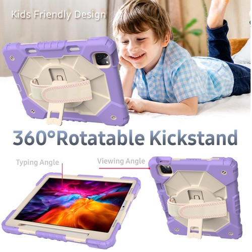 Funda híbrida para niños con soporte giratorio a prueba de golpes para iPad Pro 11 Air 6 Air 5 Air 4 - Imagen 29 de 31