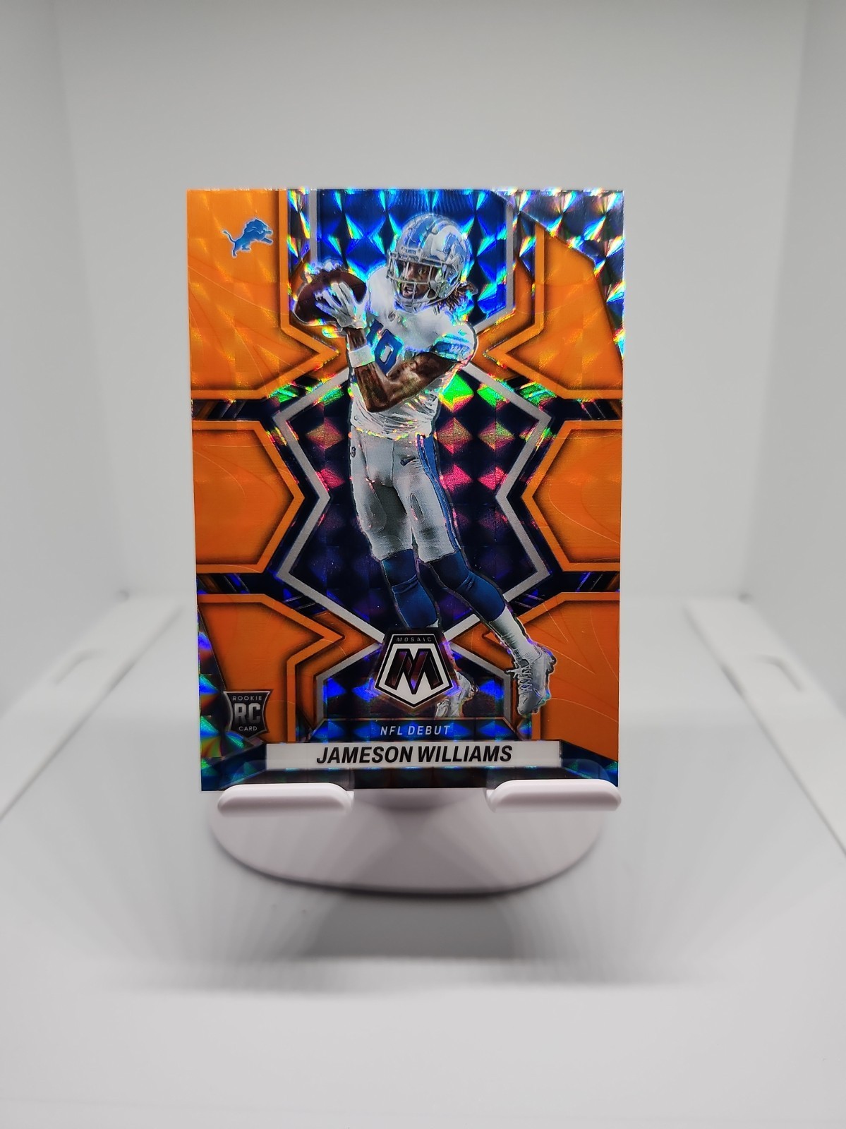 2022 Panini Mosaic - NFL Debut Jameson Williams #278 Mosaic Reactive Orange (RC)