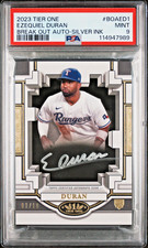 EZEQUIEL DURAN 2023 Topps Tier One Break Out RC AUTO SILVER INK🔥01/25 BOA PSA 9