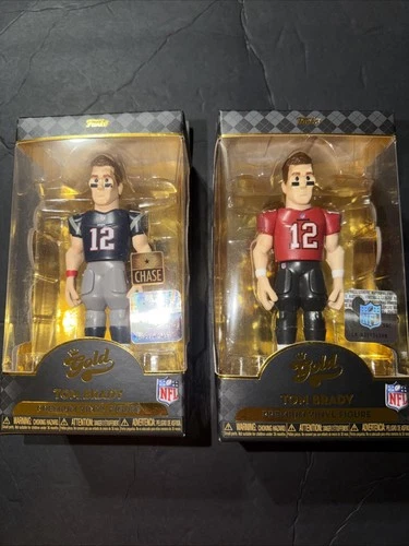 Tom Brady New England Patriots Funko Gold 5" NFL CHASE RARE Premium Vinyl 2pak