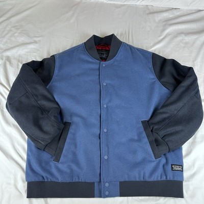 Levi's Jacket Mens Large Blue Gray Bomber Varsity