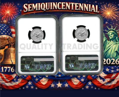 2026 P D LIBERTY DIME SEMIQUINCENTENNIAL NGC MS68 2 COIN SET MAC