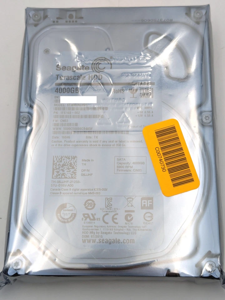Seagate Terascale ST4000NC001 4TB 3.5" SATA Internal Bare Hard Drive HDD - Image 2 of 4
