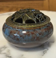 Incense Burner Hollow Top Purify Air Peaceful Mind Censer Burner Smooth Surface