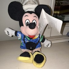 Vintage Disney Mickey Mouse Tourist Bean Bag Plush 1999