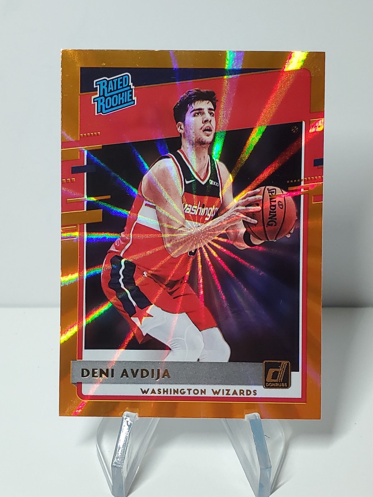 2020-21 Donruss "DENI AVDIJA" ORANGE LASER Rated Rookie RC #205 TRAIL BLAZERS!🔥
