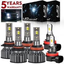 For 2013-2015 Honda Accord 6x Combo Led Headlight Fog Lights Bulbs Kit 6000k V2t