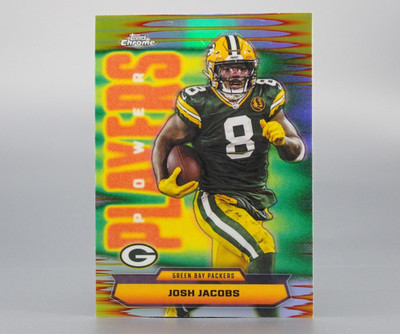 2025 Topps Chrome Football Josh Jacobs Power Players Refractor PP-20 Packers